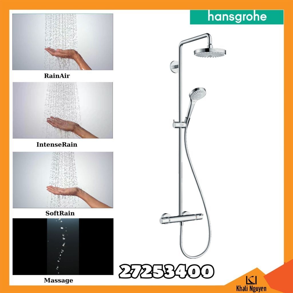 Sen Tắm Cây Hansgrohe Croma Select S Showerpipe 180 27253400