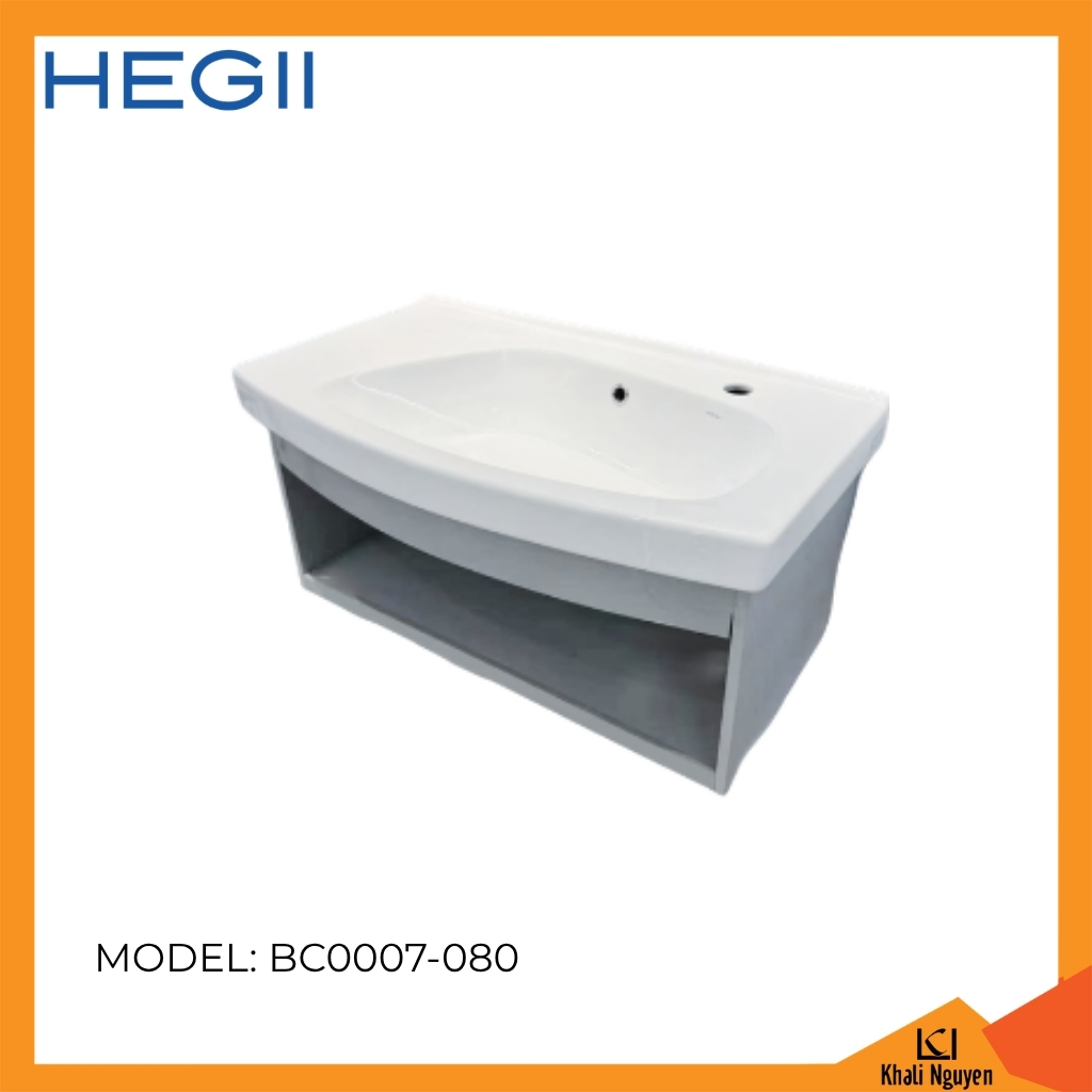 Tủ chậu HEGII BC0007-080 | Sứ trắng sáng | Thiết kế tối giản, hiện đại Phù hợp nhiều phong cách nội thất