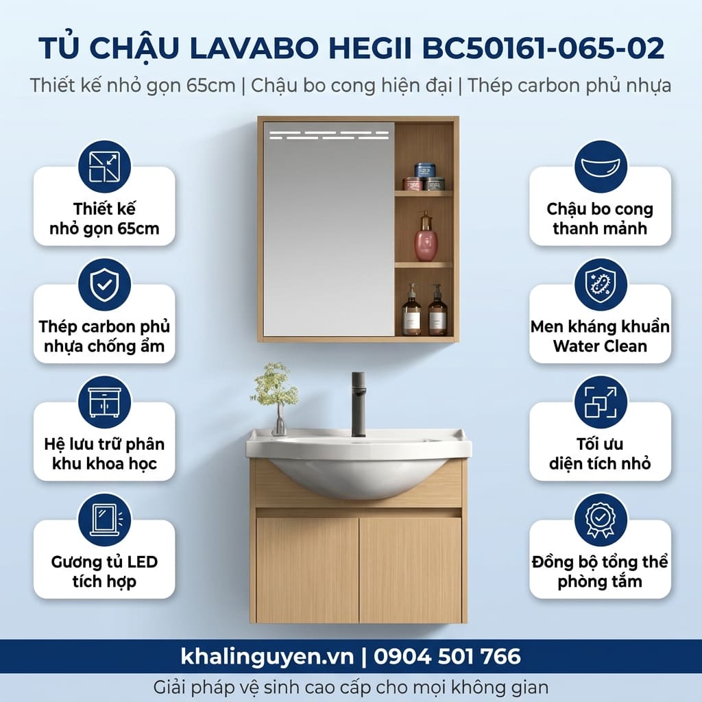 Thông tin tủ lavabo HEGII BC50161-065-02