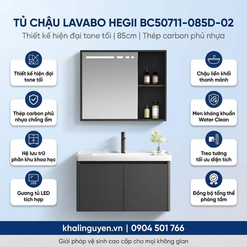 Thông tin tủ lavabo HEGII BC50711-085D-02