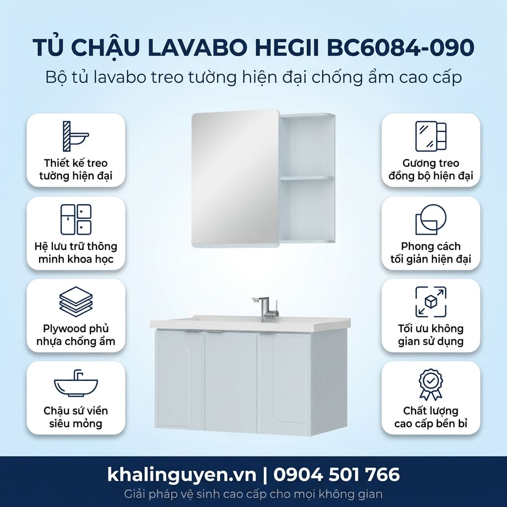 Thông tin tủ lavabo HEGII BC6084-090