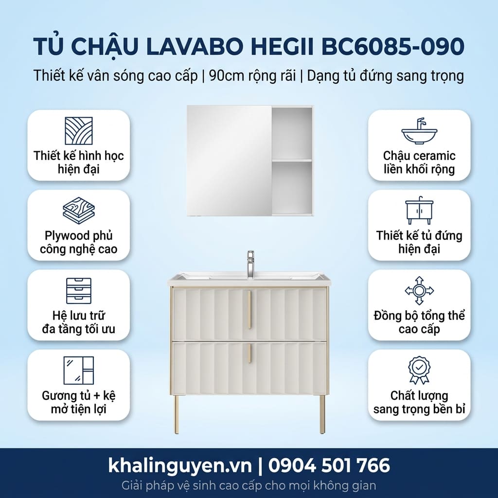 Thông tin tủ lavabo HEGII BC6085-090