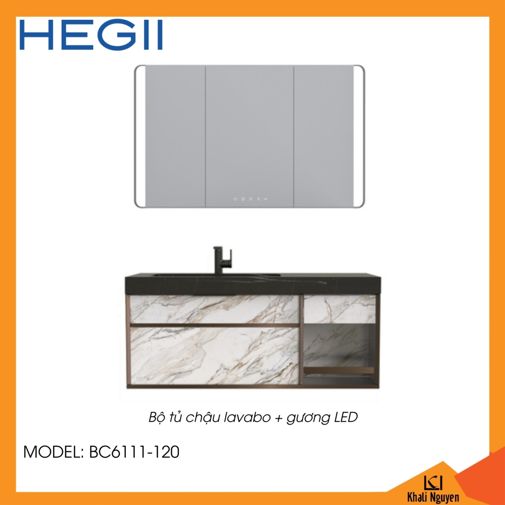 Bộ tủ chậu lavabo Hegii BC6111-120