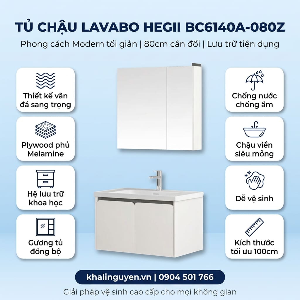 Thông tin tủ lavabo HEGII BC6140A-080Z