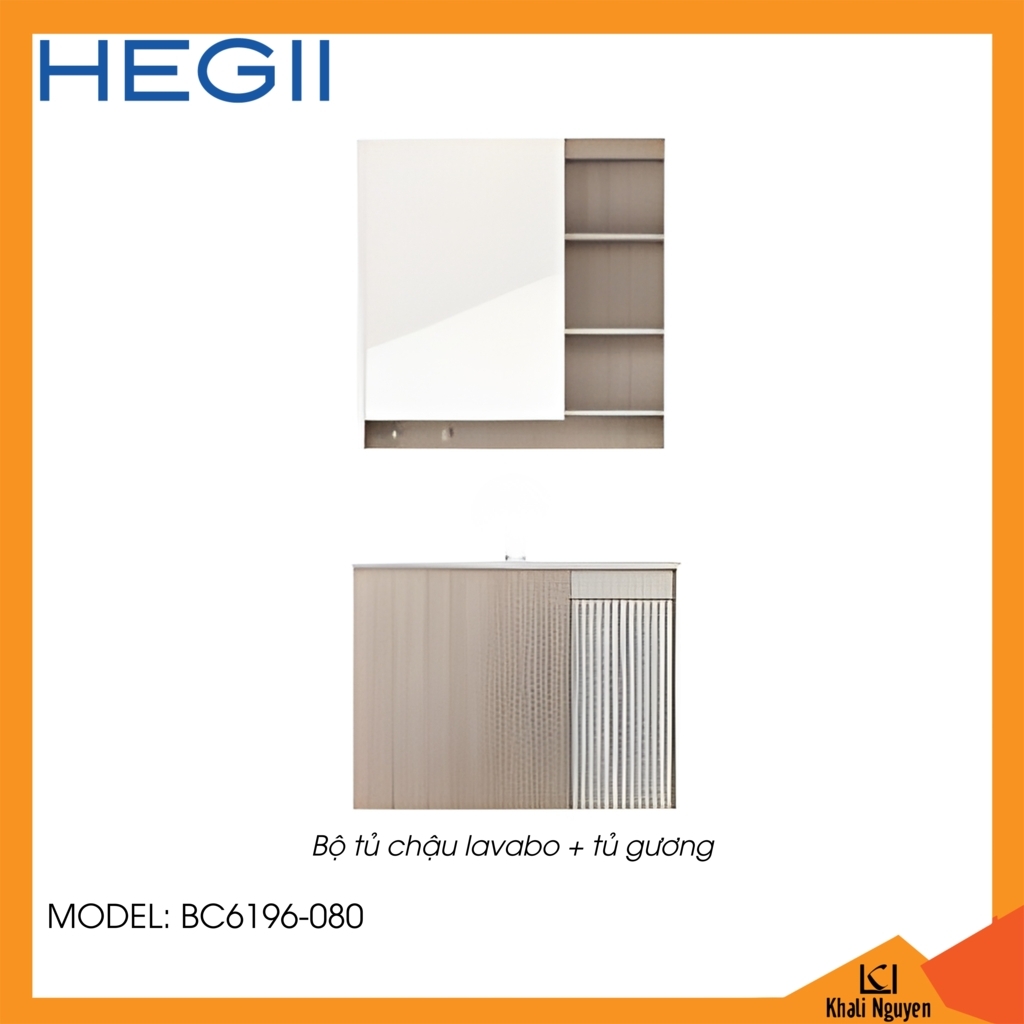 Bộ tủ chậu lavabo Hegii BC6196-080