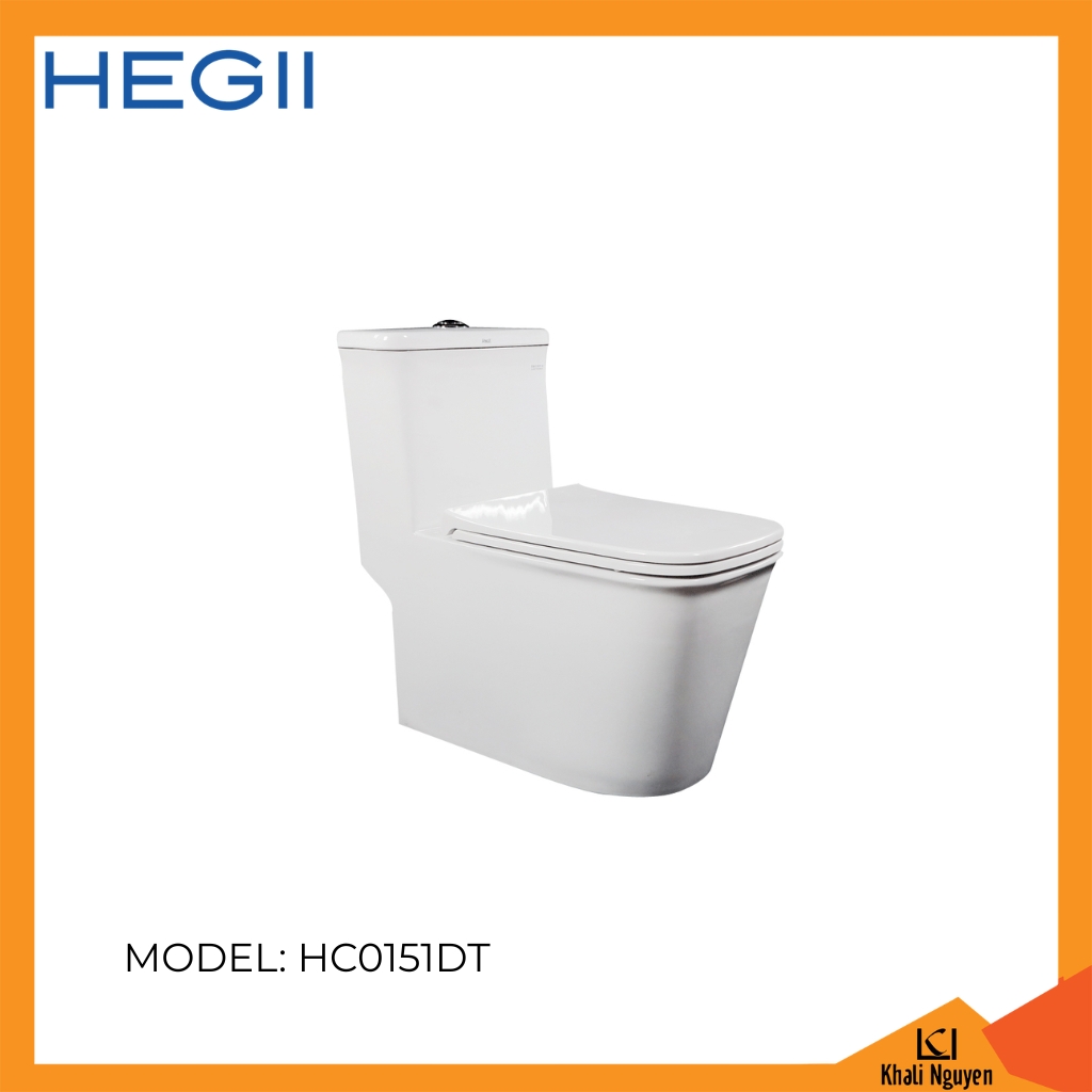 Bồn cầu một khối HEGII HC0151DT | Thiết kế full-skirt đẹp mắt, dễ dàng vệ sinh | Hệ thống xả Siphon Jet lực xả mạnh