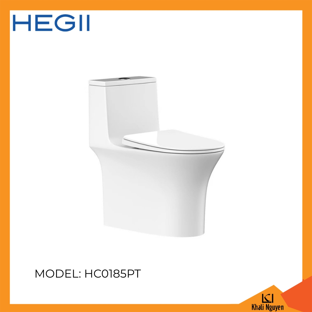 Bồn cầu một khối HEGII HC0185PT | Tiết kiệm nước hiệu quả | Hệ thống xả Siphon Jet đa điểm