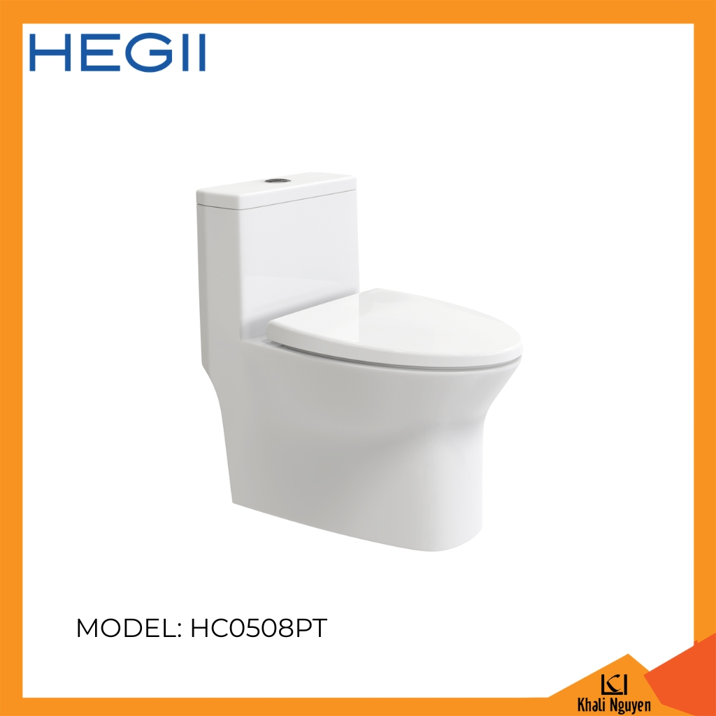 Bồn cầu một khối HEGII HC0508PT | Công nghệ điều chỉnh linh hoạt khoảng cách tâm xả từ 250–410 mm