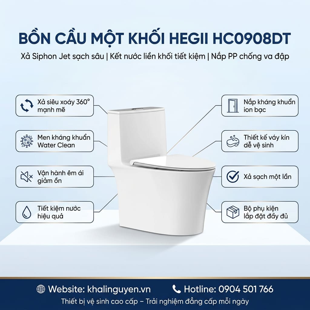 Thông tin bồn cầu một khối HEGII HC0908DT