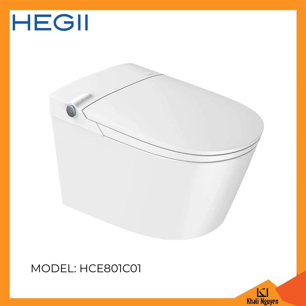 Bồn cầu treo tường thông minh HEGII N5S HCE801C01 | Thiết kế treo tường tối giản | Xả êm 0 áp lực | Men kháng khuẩn Water Clean