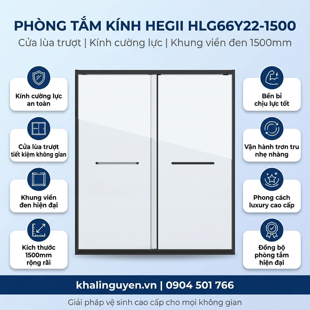 Thông tin phòng tắm kính HEGII HLG66Y22-1500
