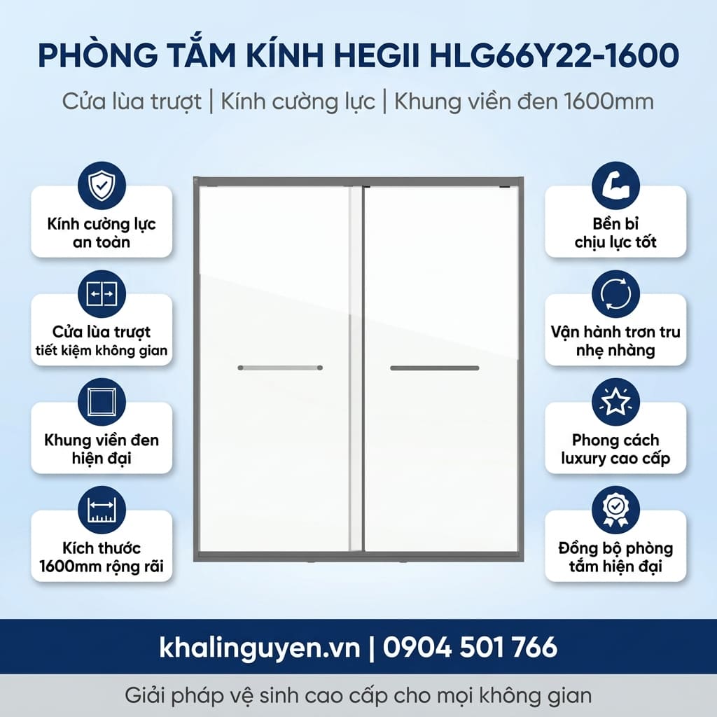 Thông tin phòng tắm kính HEGII HLG66Y22-1600