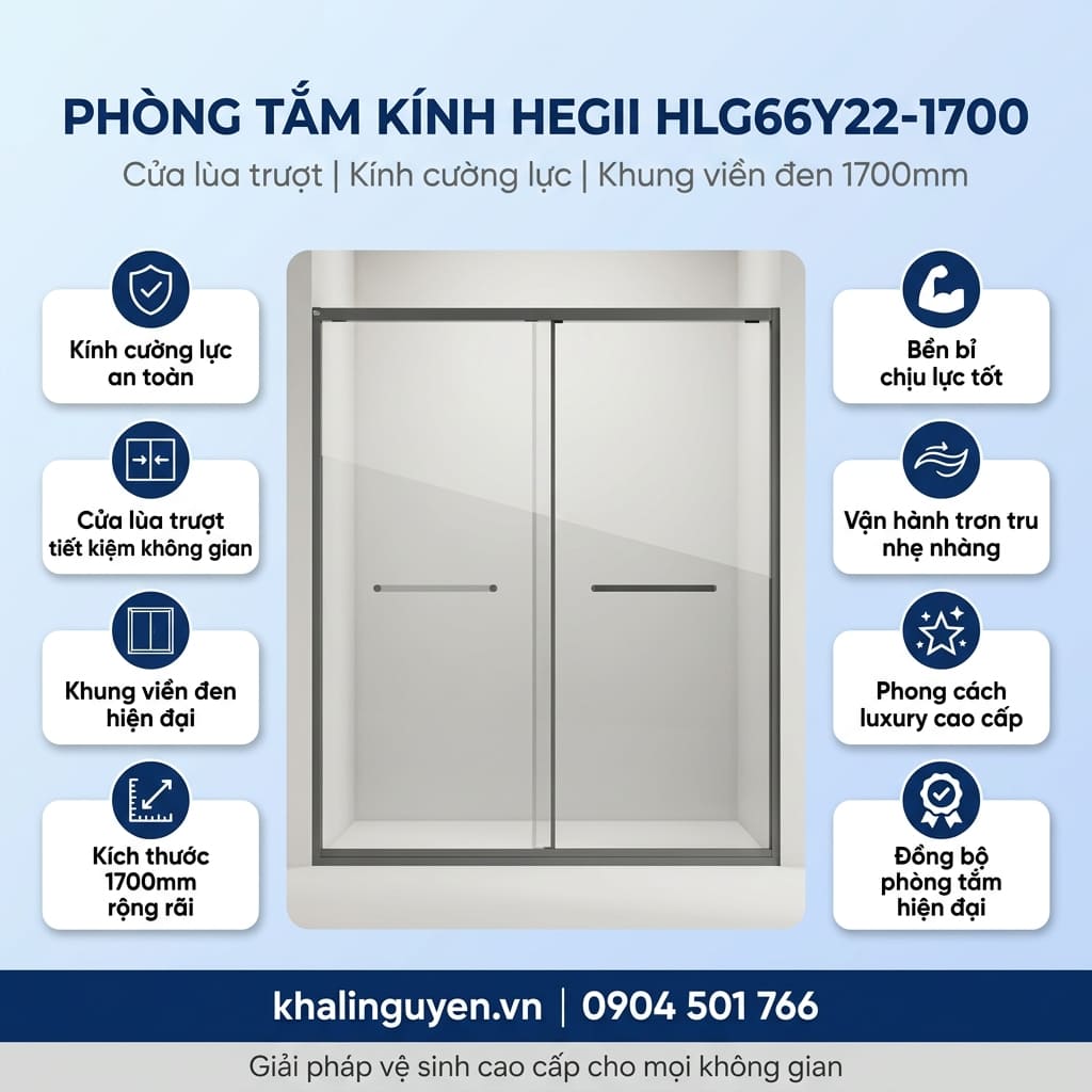 Thông tin phòng tắm kính HEGII HLG66Y22-1700