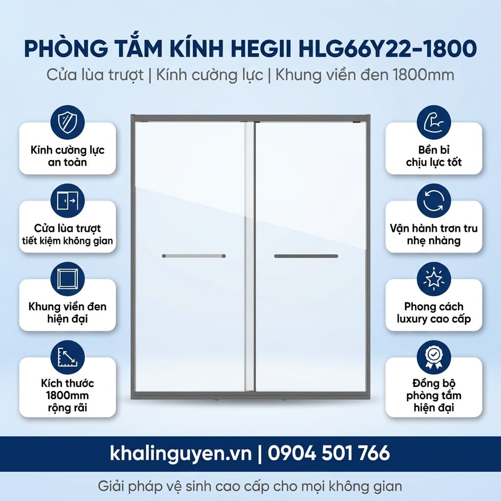 Thông tin phòng tắm kính HEGII HLG66Y22-1800