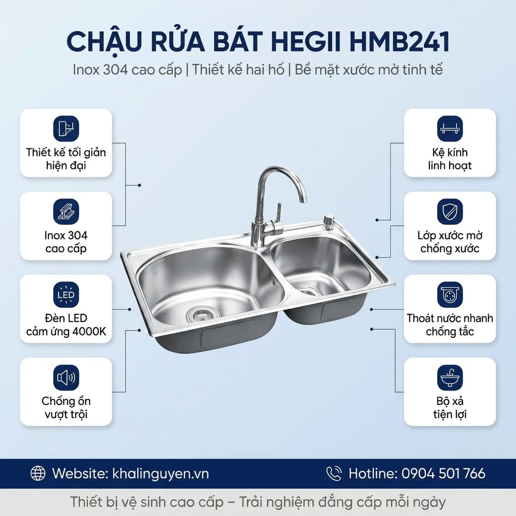 Ưu điểm chậu rửa bát HEGII HMB241