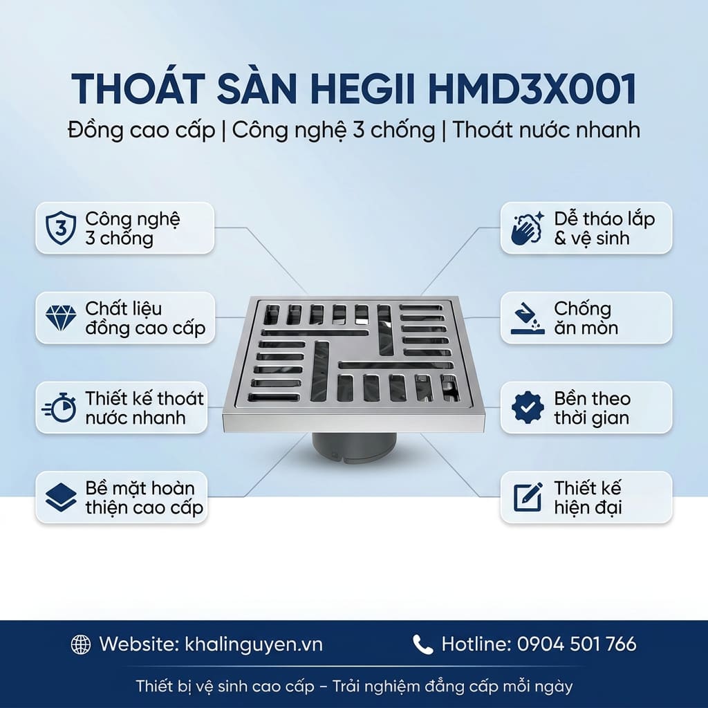 Thoát sàn HEGII HMD3X001