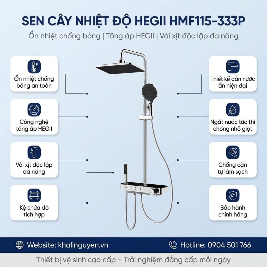 Ưu điểm sen cây nhiệt độ HEGII HMF115-333P
