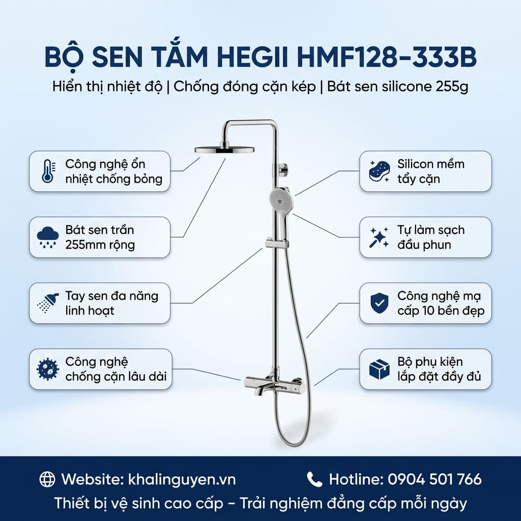 Thông tin bộ sen tắm HEGII HMF128-333B 