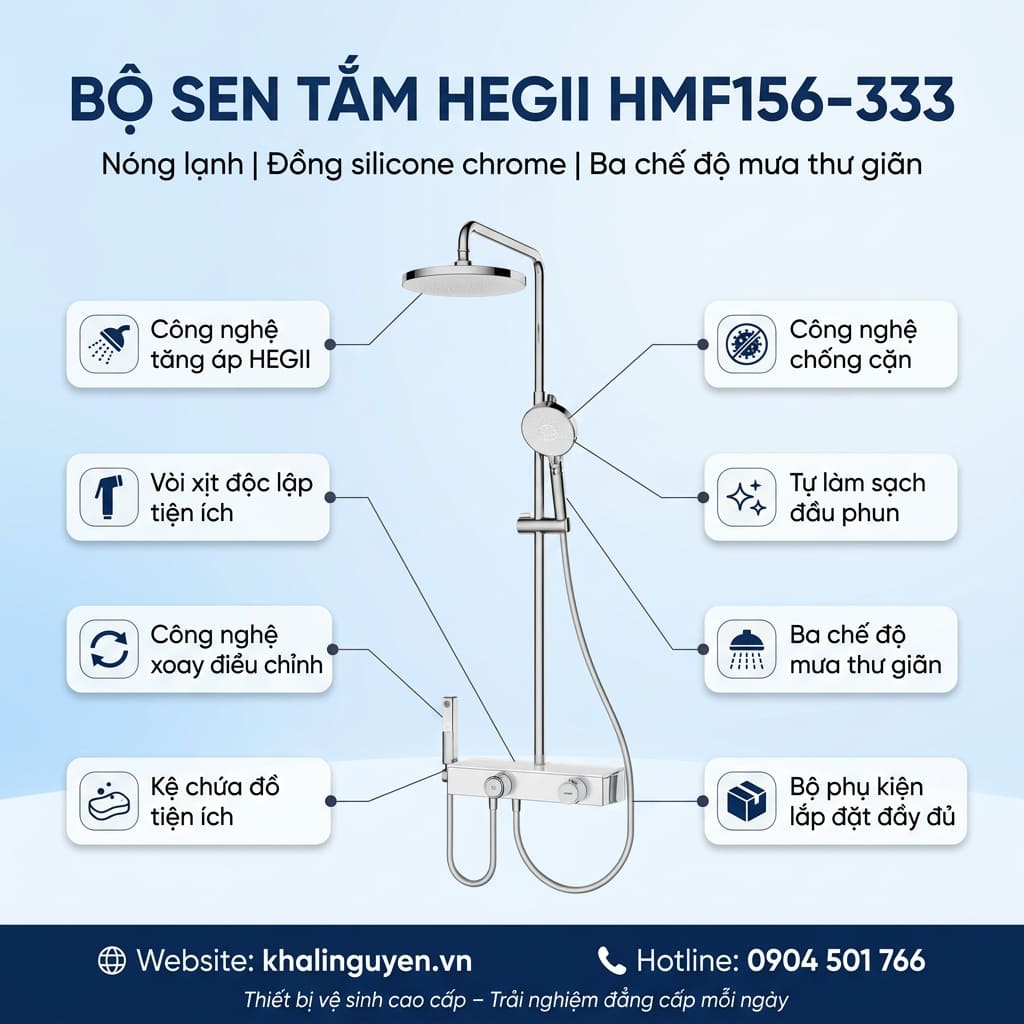 Thông tin bộ sen tắm HEGII HMF156-333