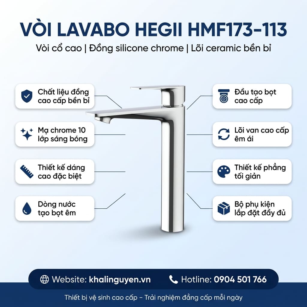 Thông tin vòi Lavabo HEGII HMF173-113