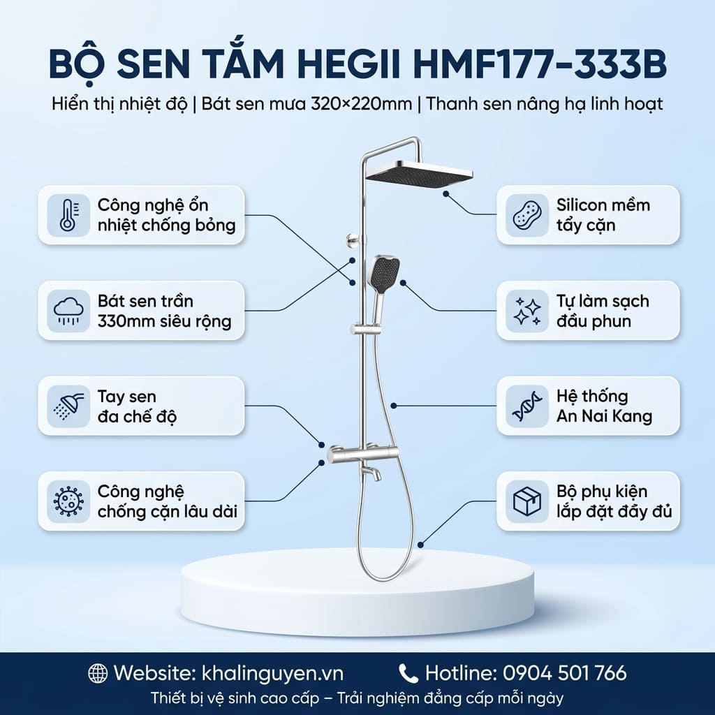 Thông tin bộ sen tắm HEGII HMF177-333B