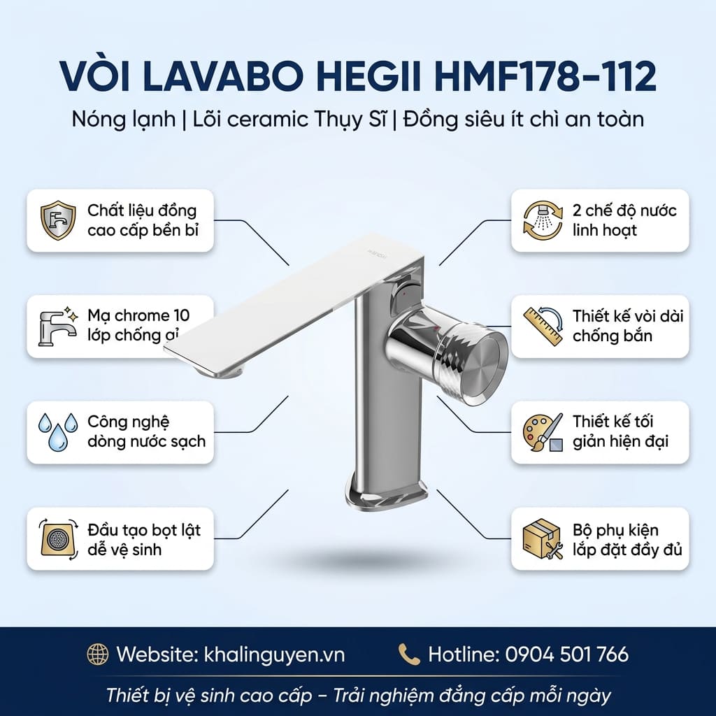 Thông tin vòi Lavabo HEGII HMF178-112