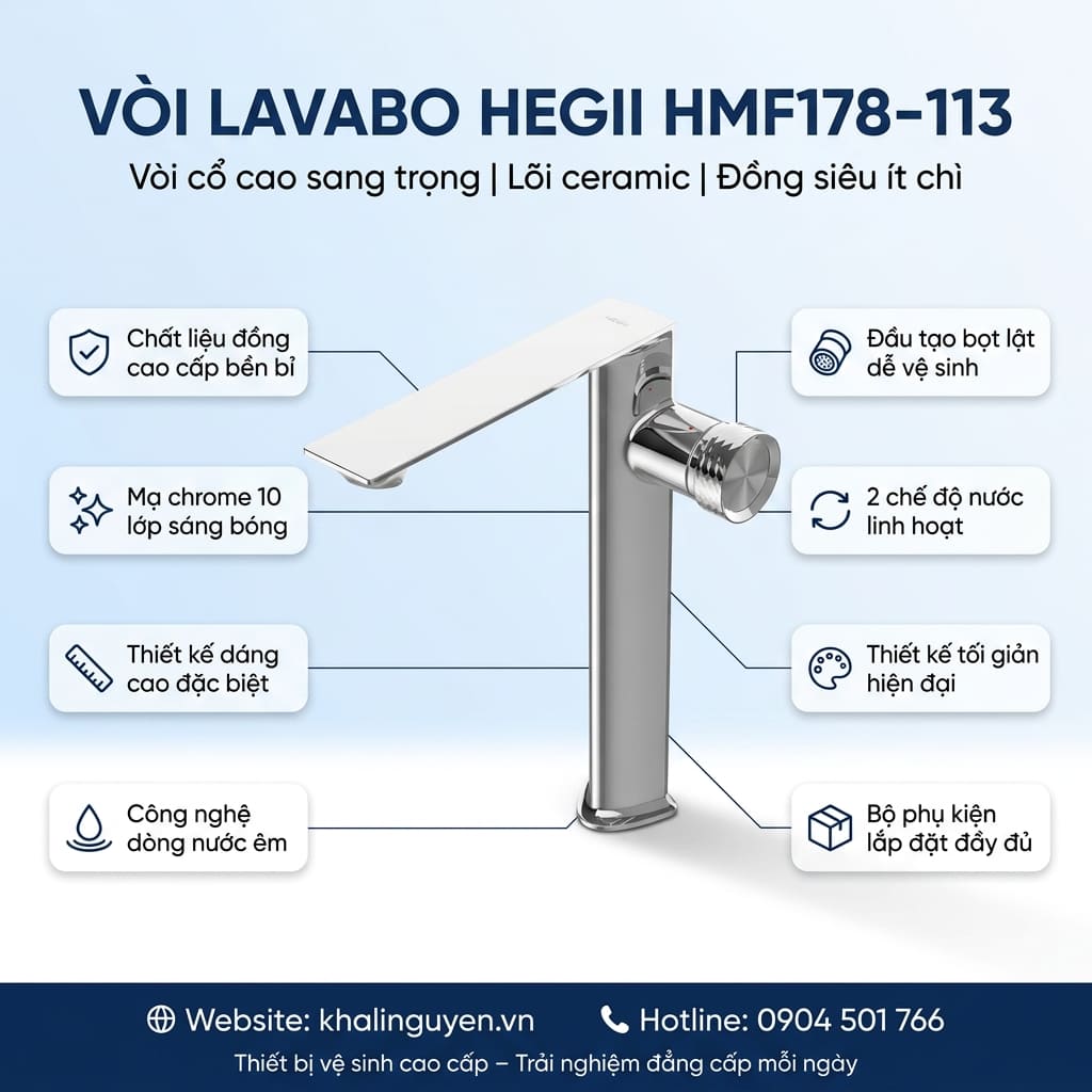 Thông tin vòi Lavabo HEGII HMF178-113