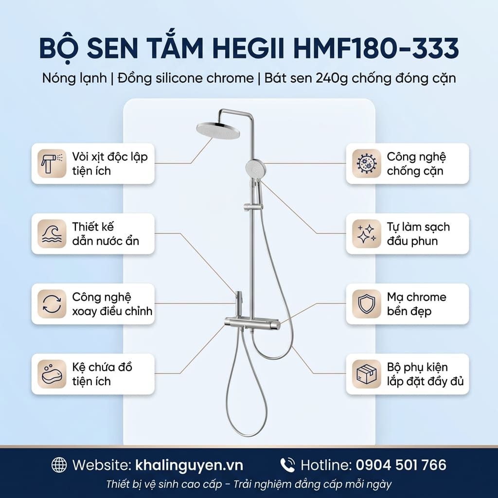 Thông tin bộ sen tắm HEGII HMF180-333