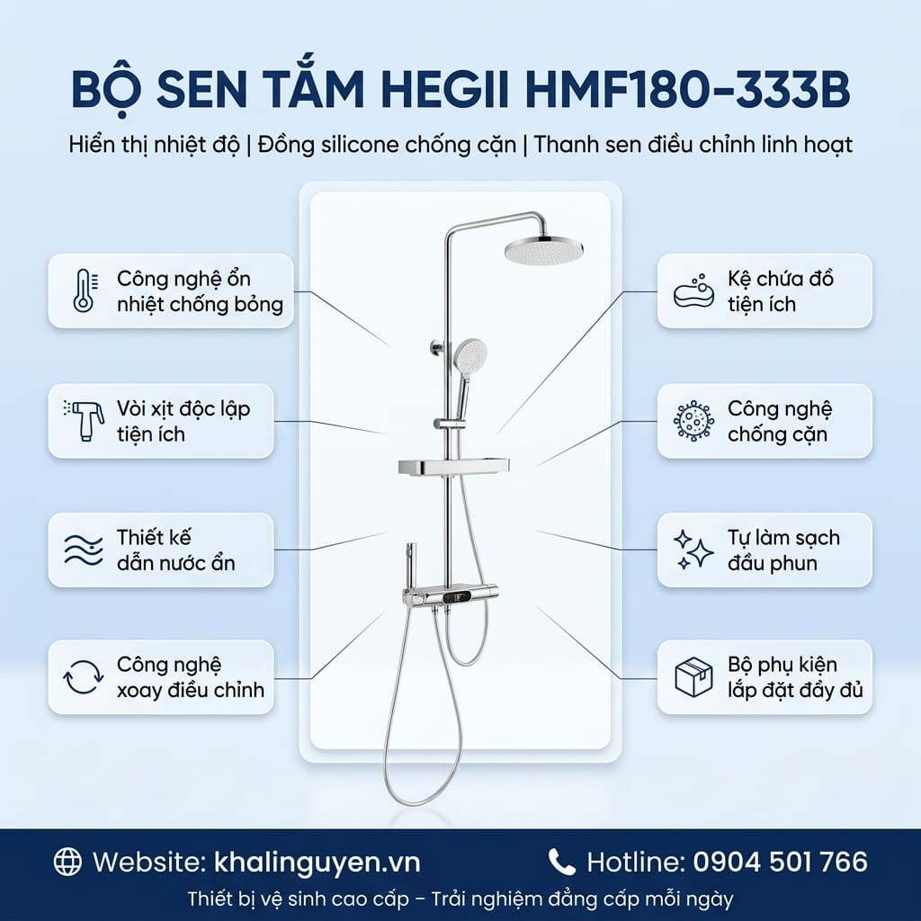 Thông tin bộ sen tắm HEGII HMF180-333B