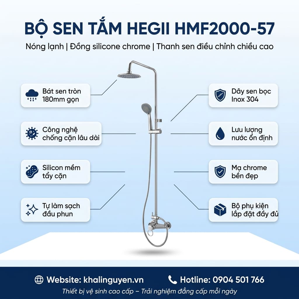 Thông tin bộ sen tắm HEGII HMF2000-57
