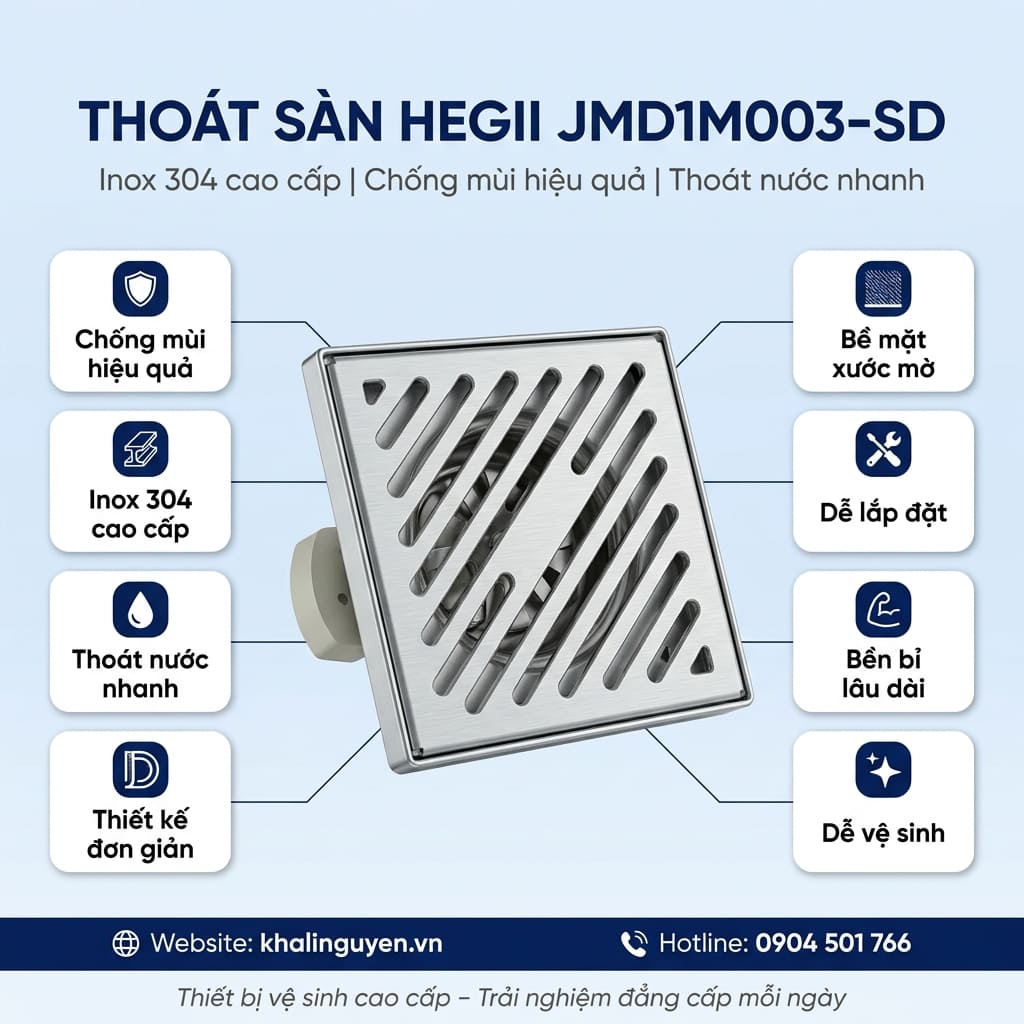 Thông tin thoát sàn HEGII JMD1M003-SD