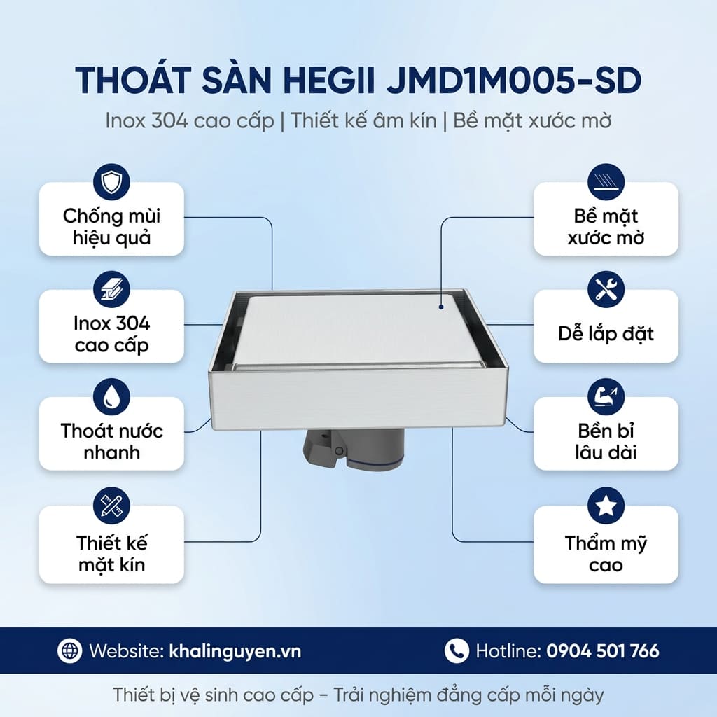 Thông tin thoát sàn HEGII JMD1M005-SD