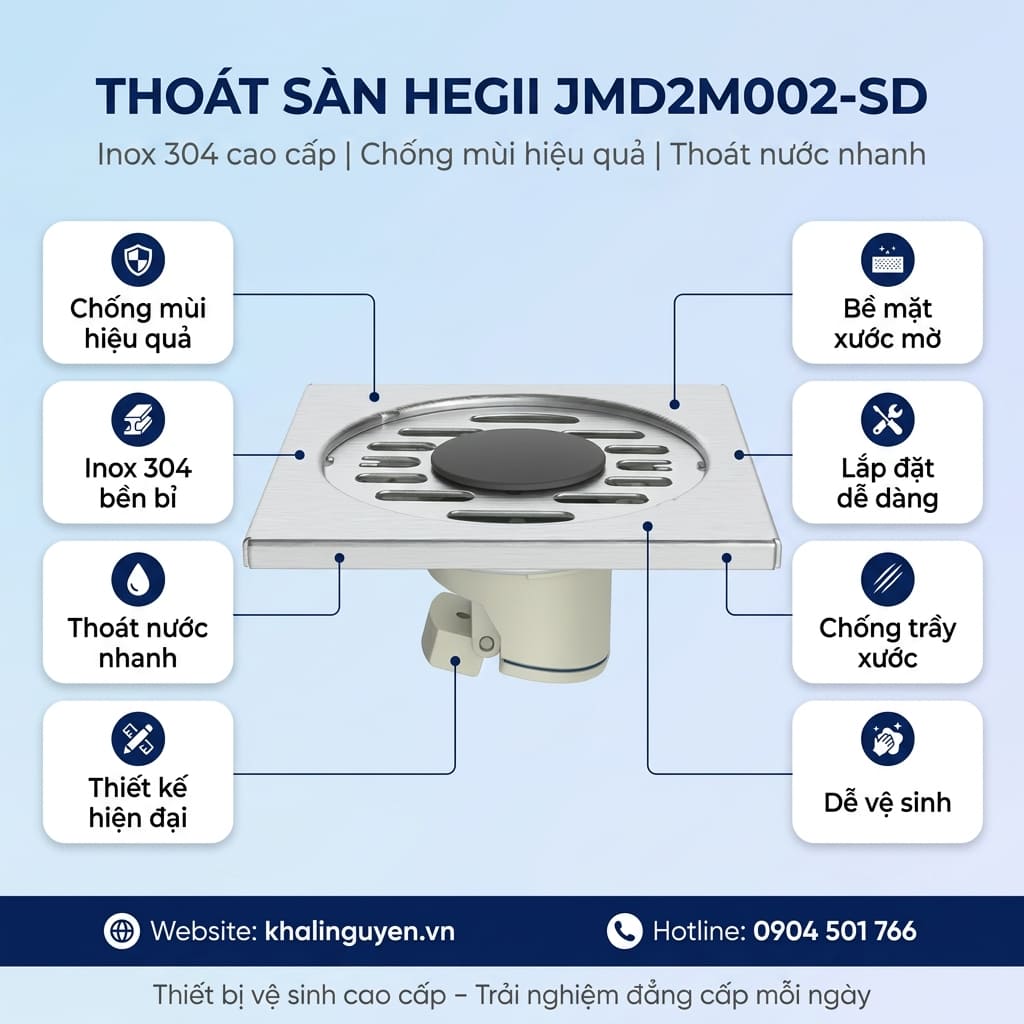 Thông tin thoát sàn HEGII JMD2M002-SD