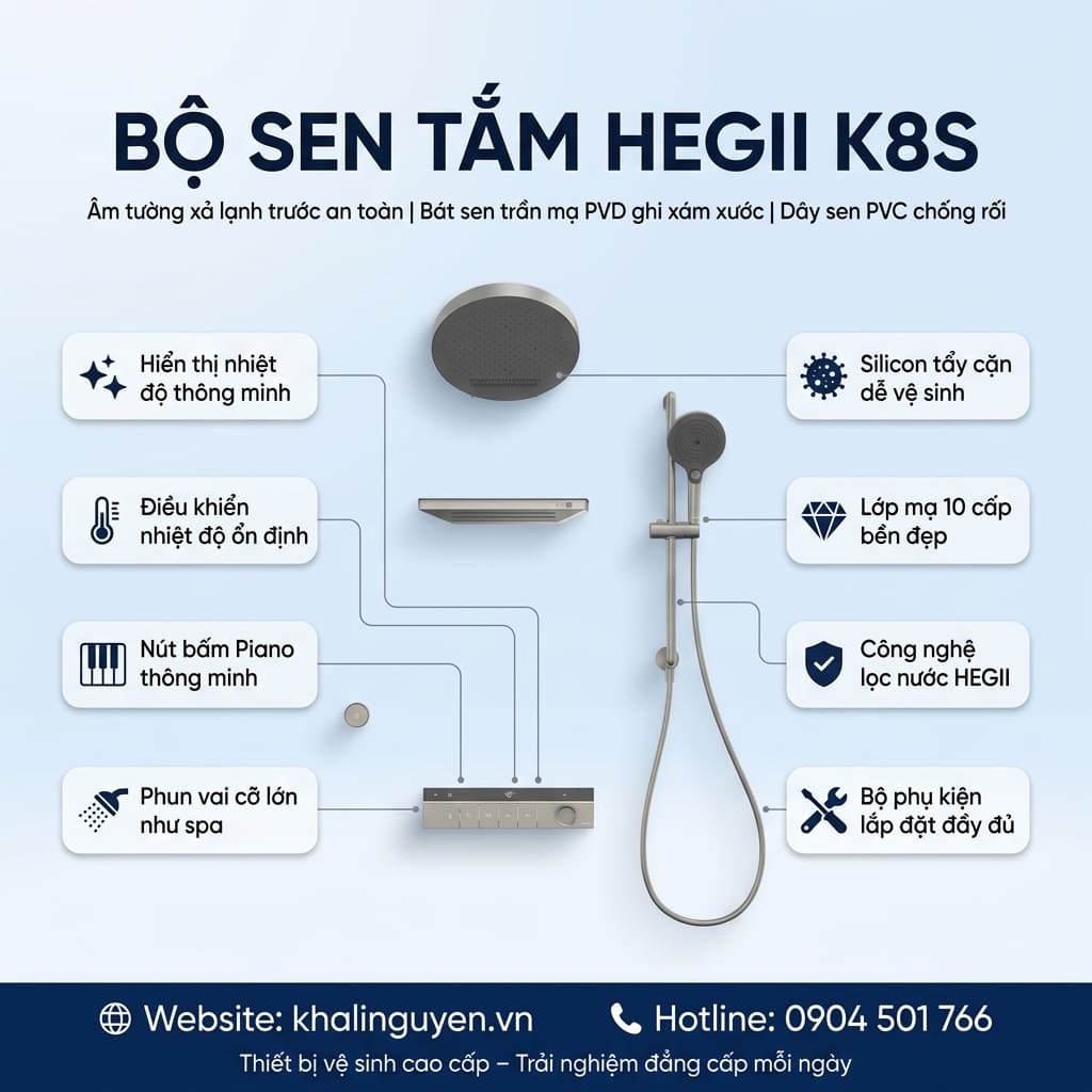 Thông tin bộ sen tắm HEGII K8S