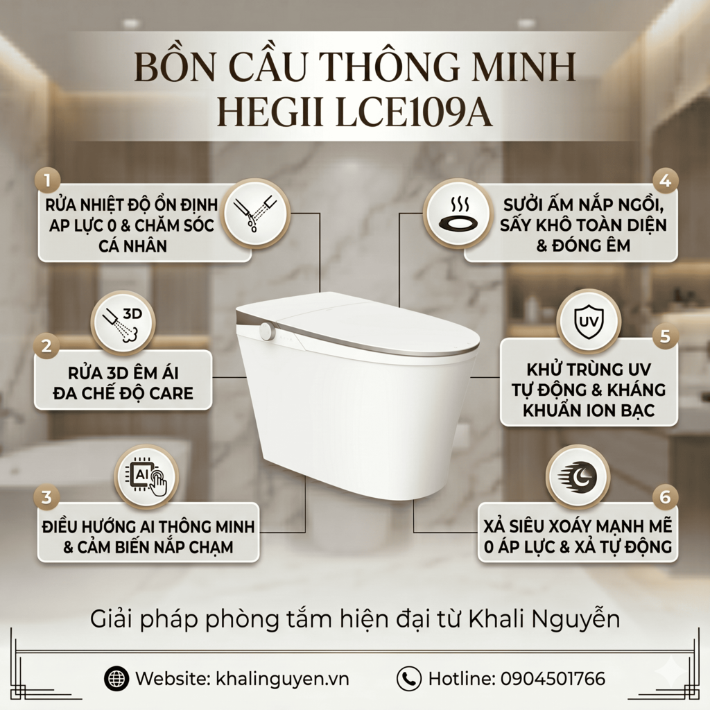 Thông tin bồn cầu thông minh HEGII LCE109A 