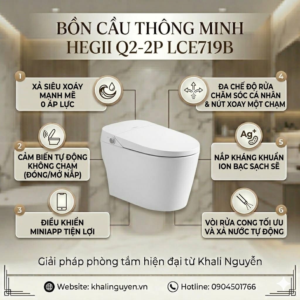 Thông tin bồn cầu thông minh HEGII Q2-2P LCE719B