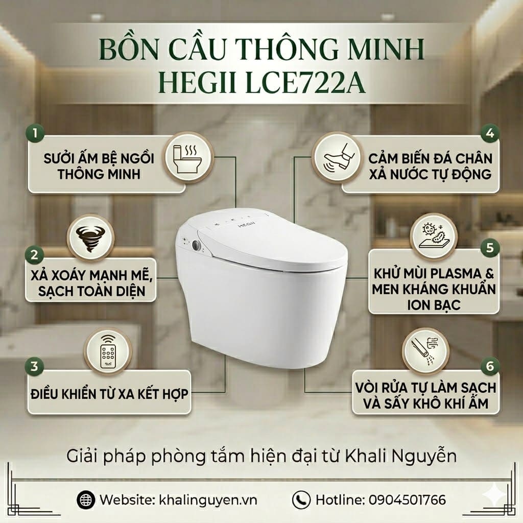 Thông tin bồn cầu thông minh HEGII Q-Light LCE722A