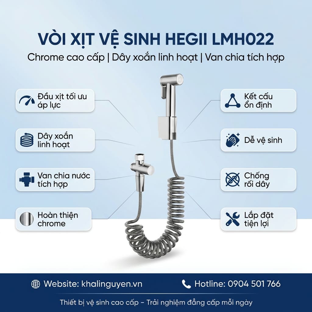 Thông tin vòi xịt vệ sinh HEGII LMH022