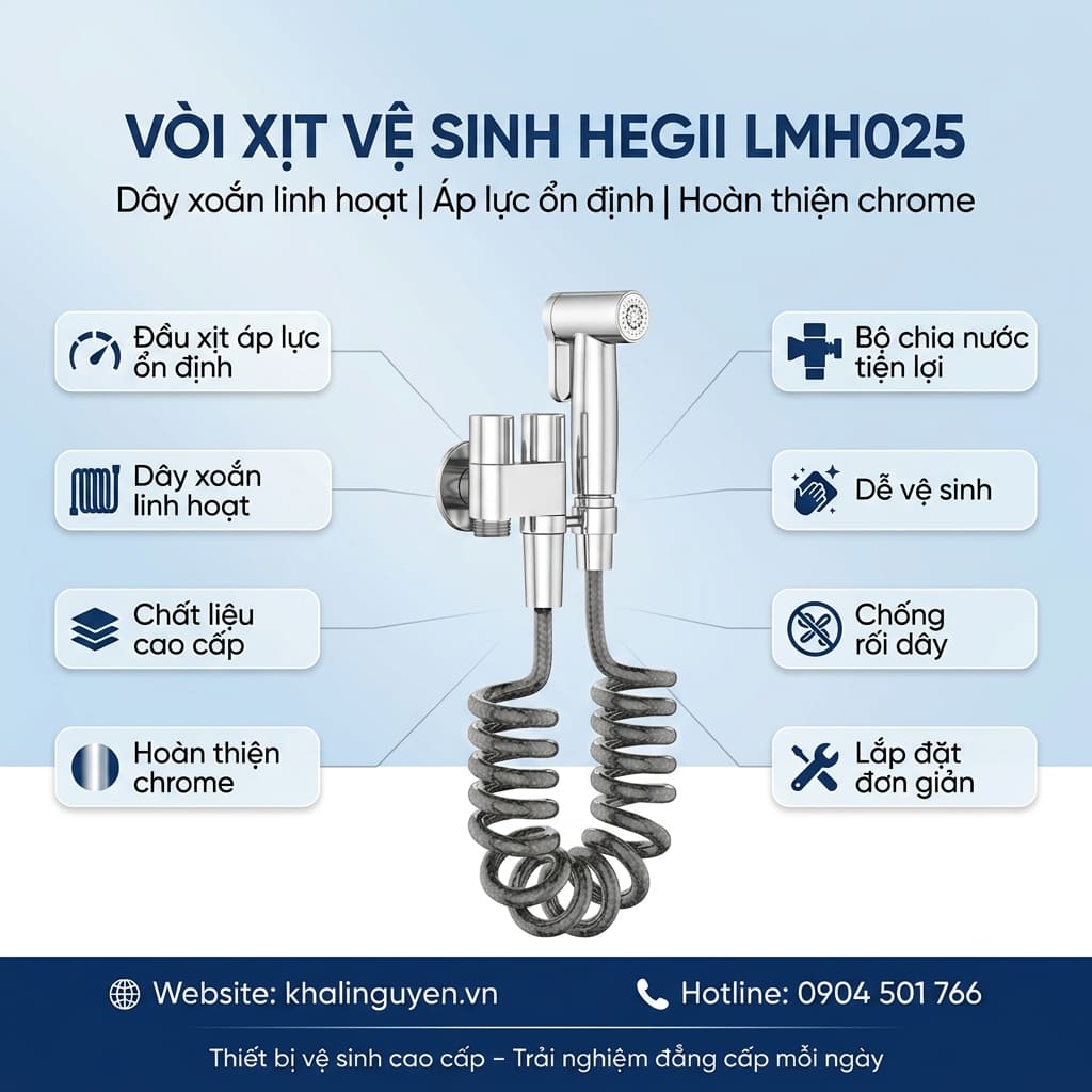 Thông tin vòi xịt vệ sinh HEGII LMH025