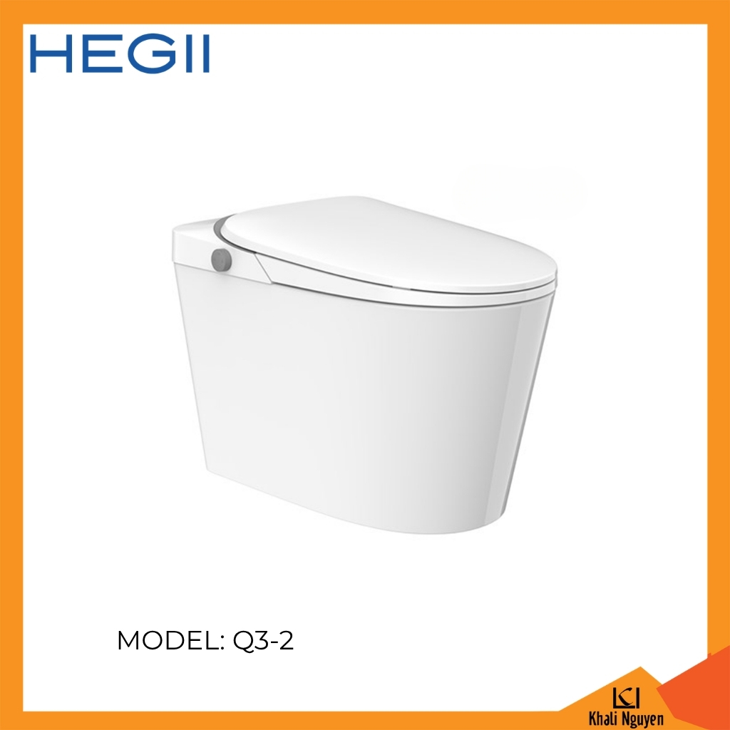Bồn cầu thông minh HEGII Q3-2 | Xả siphon tốc độ cao | Rửa massage nóng – lạnh | Chống đóng cặn tự động