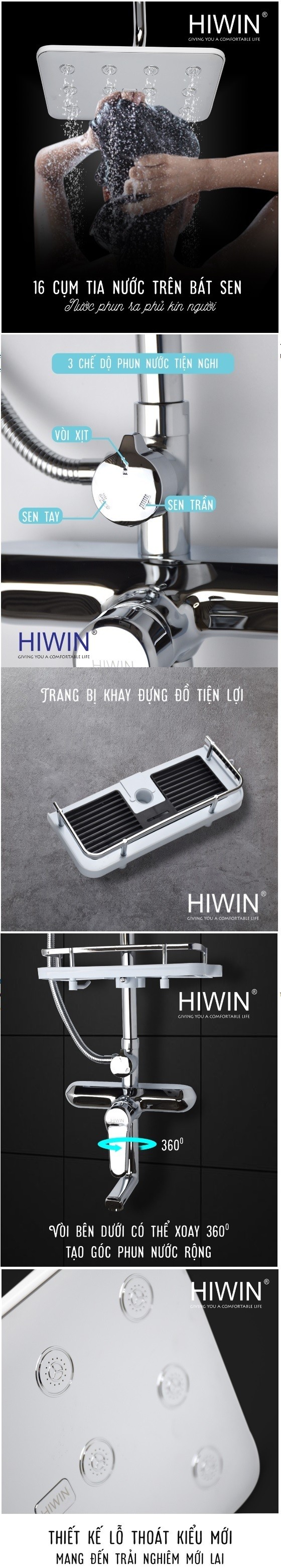 Thông Tin Sen Tắm Cây Nóng Lạnh Hiwin KF-118