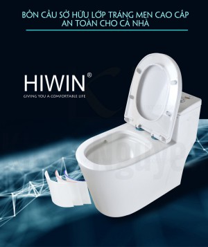 Bồn cầu một khối Hiwin MT-2016 nắp PP hình 1