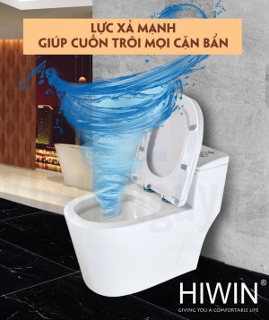 Bồn cầu một khối Hiwin MT-2016 nắp PP hình 1