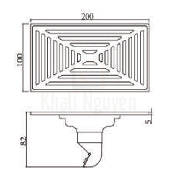 Thoát Sàn Ngăn Mùi Hiwin FD-10151 Thoát Sàn Dài