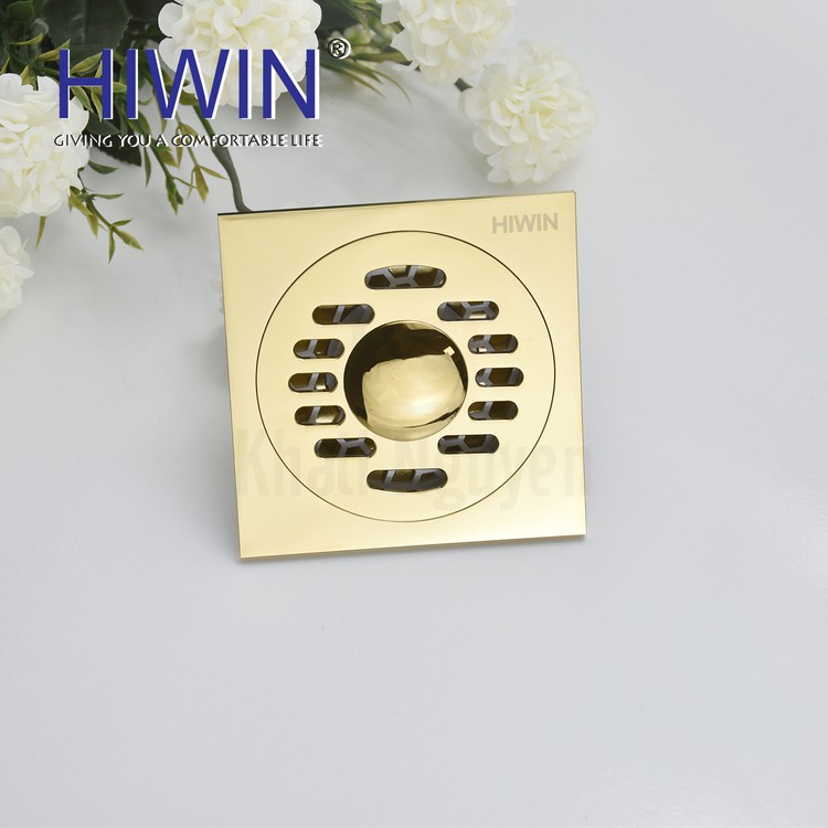 Thoát Sàn Ngăn Mùi Đồng Mạ Vàng Hiwin FD-1101 - Hình 2