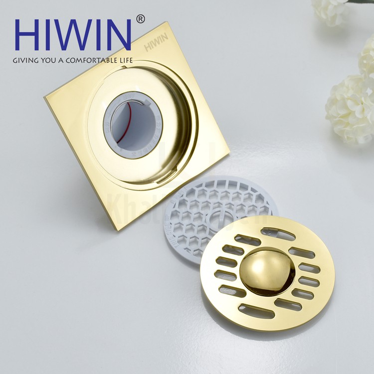 Thoát Sàn Ngăn Mùi Đồng Mạ Vàng Hiwin FD-1101 - Hình 3