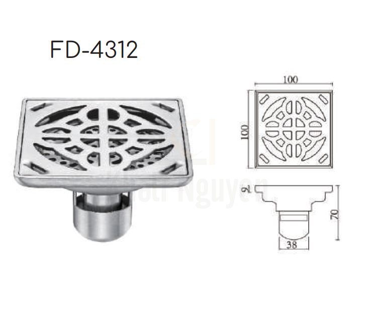 Ga Thoát Sàn Hiwin FD-4312 Ngăn Mùi Vượt Trội