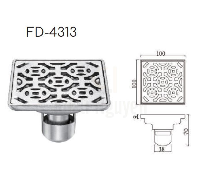 Ga Thoát Sàn Hiwin FD-4313 Inox 304