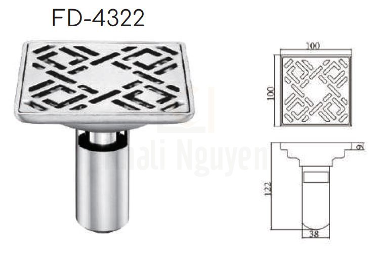 Ga Thoát Sàn Hiwin FD-4321 Inox 304