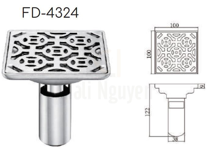 Ga Thoát Sàn Hiwin FD-4324 Inox 304